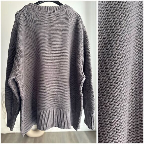 Free People Alli Oversized Chunky Heavy Sweater Medium - Picture 4 of 16